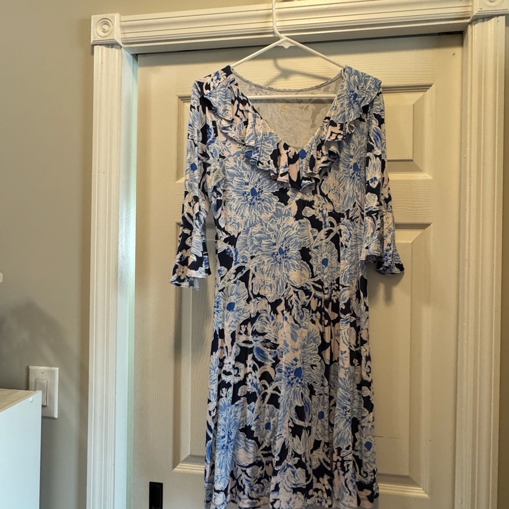 Lilly Pulitzer Black and White Cowl Neck Sundress